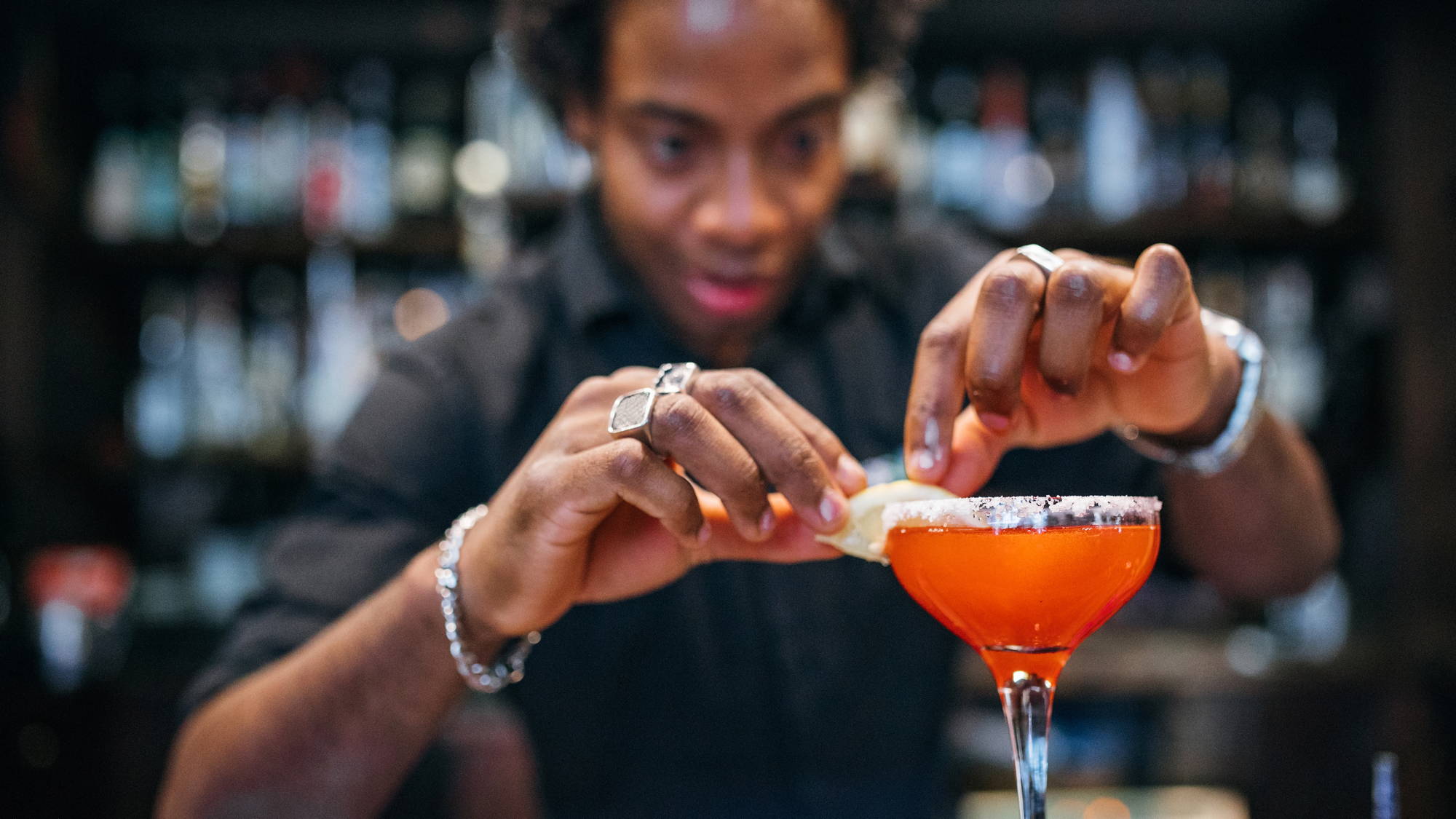 enjoy a cocktail made in the bar at the end of your day out